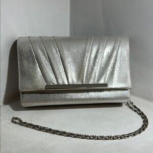 Elegant Silver Clutch Bag